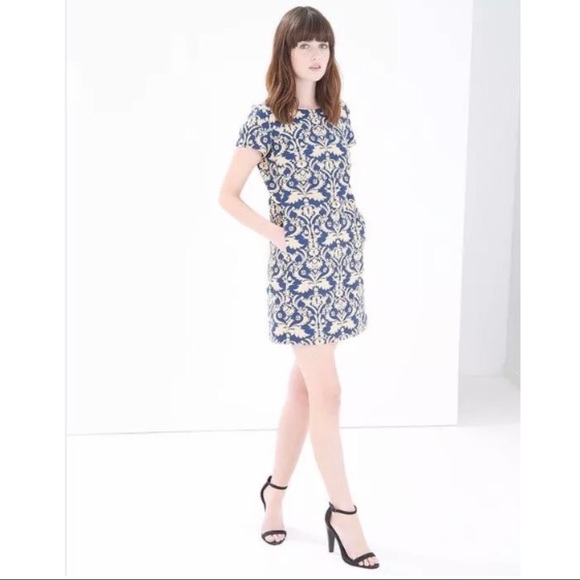 Hoss Intropia Dresses & Skirts - Hoss Intropia Blue Jacquard Tapestry Shift Dress